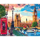 QUITEDEW Paint by Number for Adults Beginner,City Paint by Numbers,Big Ben Paint by Number Suitable for Home Wall Decoration 16x20 Inch QUITEDEW