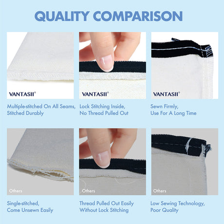 15 Pack Blank Cotton Canvas DIY Craft Zipper Bags Pouches Pencil Case for Makeup Cosmetic Toiletry Stationary Storage (off white, 8.3” x 4.7”) Vantasii