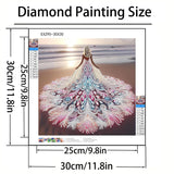 GXGLLPZBY 5D DIY Diamond Art Kits for Adults Beginners,Sunset Beach Diamond Painting Kits, Women Special Shaped Paint by Diamonds Dot Crystal Gem Art Painting Kit for Home Wall Decor 11.8x11.8inch GXGLLPZBY