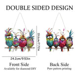 Diamond Art Hanging Kit for Adult,Special Shaped Rhinestone,DIY Acrylic 5D Diamond Art Painting Window Pendants Home Garden Wall Hanging Kits Hanging Ornament,Double Sided. (Bird) JJFox