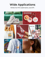 xTool Mini Heat Press Machine - Ultra Light Portable Small Heat Press Machine for T-Shirts Shoes Hats, Mini Iron for Crafting with 3 Settings & Fast Heating for DIY Heating Transfer Projects xTool