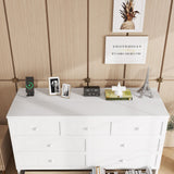 KEIKI Queen Size Cabinet Murphy Bed with Charging Station and Drawers, Multiple Storage Foldable Hideaway Wall Murphy Bed Frame with Solid Slat, No Box Spring Needed, Easy Assembly, for Bedroom, White KEIKI