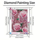 GXGLLPZBY 4 Pack Diamond Painting Kits for Adult Beginners,5D DIY Rose Flower Diamond Art Kits for Adult,Full Round Drill Floral Diamond Dot Gem Art Kits,Home Wall Decoration 11.8x15.8 Inches GXGLLPZBY