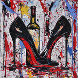 Woman High-Heel Shoes and Wine 5D Diamond Art Painting by Number Kits for Adults DIY Paint with Full Drill Round Diamond Gems Painting Art Craft for Home Wall Decor 13.8x13.8inch(2) WoodArtSupply