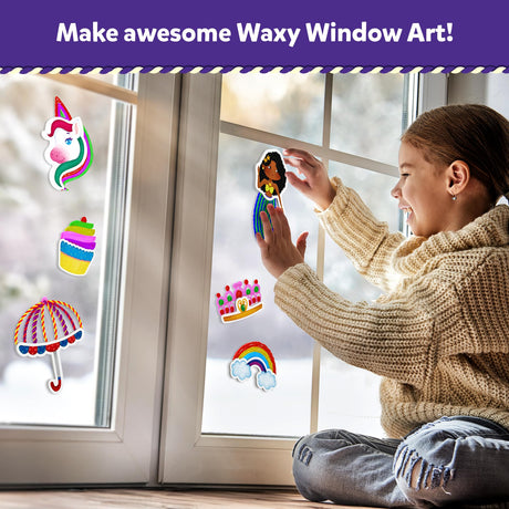 Skillmatics Waxy Stick Art Kit - 100 Bendable & Reusable Waxy Sticks for Mess-Free DIY Fun, Pretty Pictures with Unicorns & Princesses, Creative Gifts for Girls & Boys Ages 5, 6, 7, 8, 9, 10, 11, 12 Skillmatics