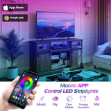 LGHM Farmhouse TV Stand for 65 inch TV, Entertainment Center TV Cabinet Stands with LED lights, Sliding Barn Door TV Center Media Console Table for Living Room, Bedroom LGHM