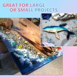 KISREL Epoxy Resin 2Gallon - Crystal Clear Epoxy Resin Kit - No Yellowing No Bubble Art Resin Casting Resin for Art Crafts, Jewelry Making, Wood & Resin Molds(1 Gallon x 2) KISREL