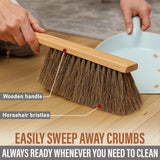 Takavu Multi-Purpose Counter Brush with Solid Wood Handle, Natural Horsehair Bristles for Gentle Dusting of Furniture, Drafting, Patio, Fireplace Cleaning, Shop Brush, Woodworking Tool & Accessories TAKAVU
