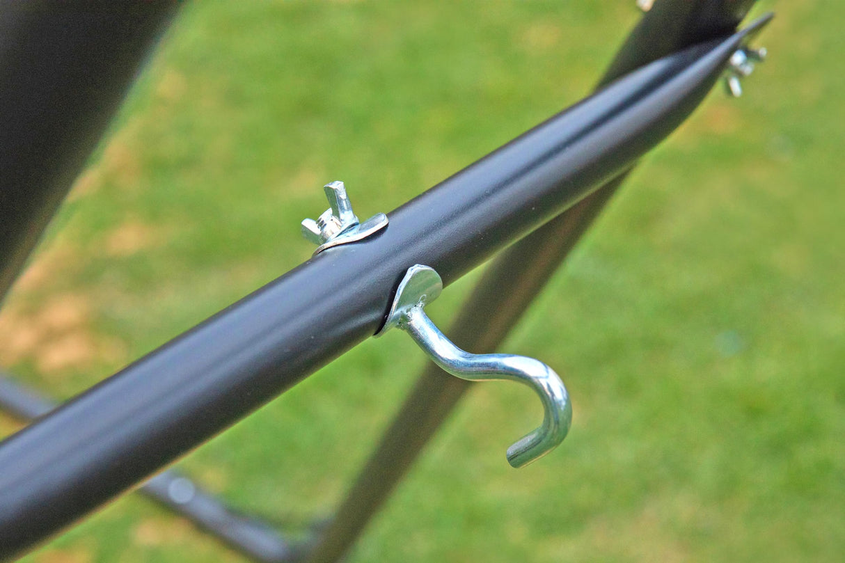 gafete Universal 2 Person Hammock Stand Only, 600 lbs Capacity, Adjustable Heavy Duty Powder-Coated Steel Stand, Multi-Use, Fits 9ft to 14ft Hammocks, XXL Size (Black) gafete