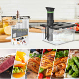 Sous Vide Cooker Kit, Includes One 1000W Immersion Circulators and 11.65QT Sous Vide Container with Lid and Built-in Rack, with Temperature and Time Digital Display Control Vpcok Direct