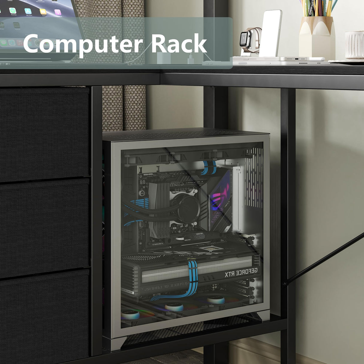 Furniouse Twin Loft Bed with Desk and Storage Stairs and Wardrobe, Heavy Duty Loft Bed, RGB LED Bed with USB Port, Outlets and Adjustable Furniouse