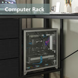 Furniouse Twin Loft Bed with Desk and Storage Stairs and Wardrobe, Heavy Duty Loft Bed, RGB LED Bed with USB Port, Outlets and Adjustable Furniouse