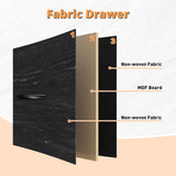 EnHomee 12 Drawer Dresser TV Stand for 65 70 75 Inch TV 63" W Extra Long Black Dresser for Bedroom with LED Lights & Power Outlets Entertainment Center with Drawers, Fabric Dresser for Closet EnHomee