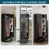 SAPITAL 8 Gun Safe Rifle,Gun Safe for Rifles and Pistols,Rifle Safe with Drawer,Gun Cabinet for Rifles and Shotguns with Scopes,Rifle Gun Safe with Removable Shelf Gun Rack (8 Gun Safe - Digital) SAPITAL