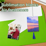 50 pcs sublimation air fresheners blanks,with Tassels Sublimation Blanks Products DIY Air Freshener for Car and Home Hanging Decoration sublimation car freshener blanks GEKIXUTP