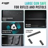 KAER 12-15 Gun Safe, Rifle Safe, Gun Safe for Rifles and Pistols, Gun Cabinet, Gun Safes for Rifles with Adjustable Gun Racks & Shelf, Large Digital Gun Locker, Suitable for AR15 KAER