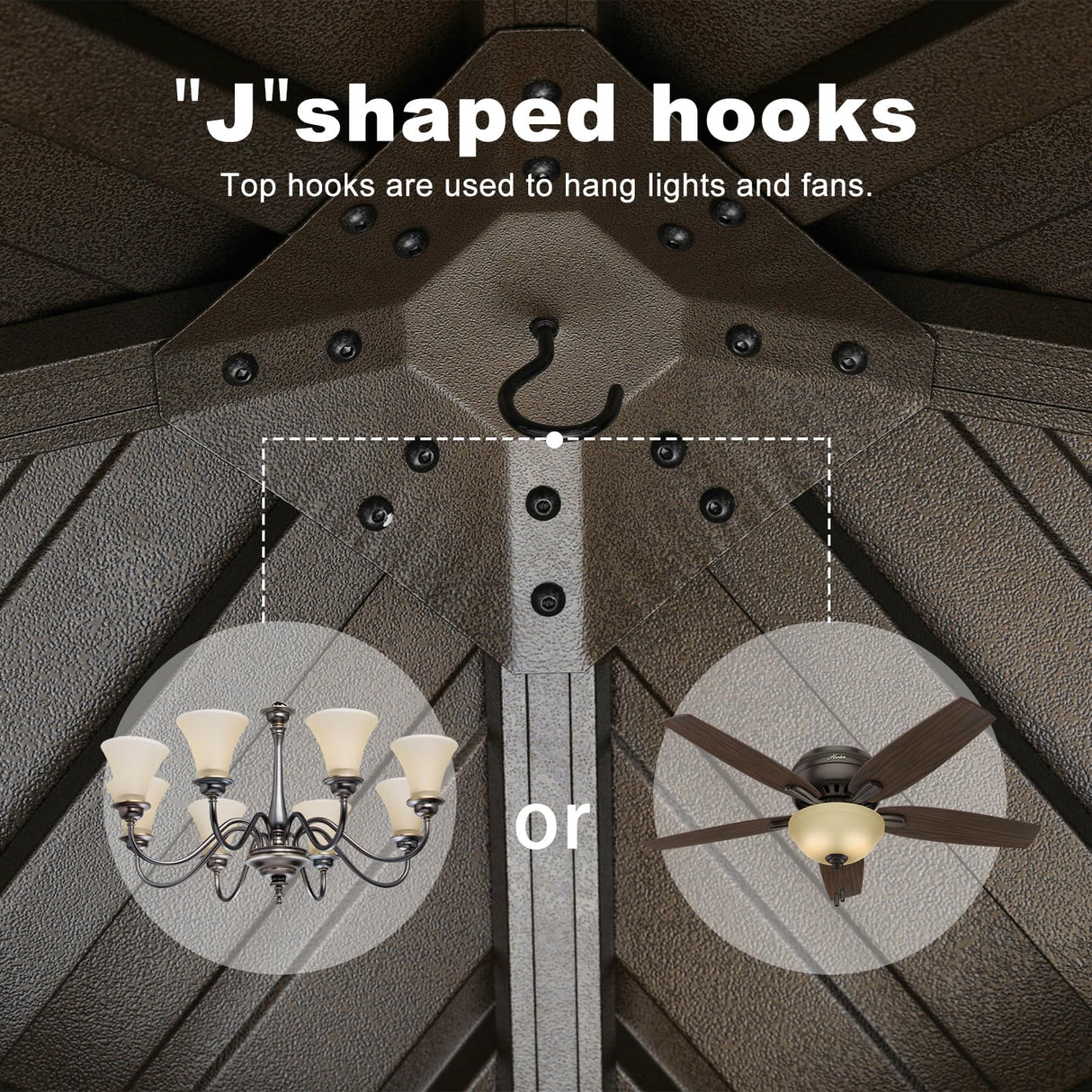 ABCCANOPY Hardtop Gazebo 10x10 - Outdoor Metal Hard Top Gazebo, Permanent Galvanized Steel Aluminum Framed Pavilion with Netting and Curtain for Patio Backyard Lawn Garden (Double Roof, Khaki) ABCCANOPY