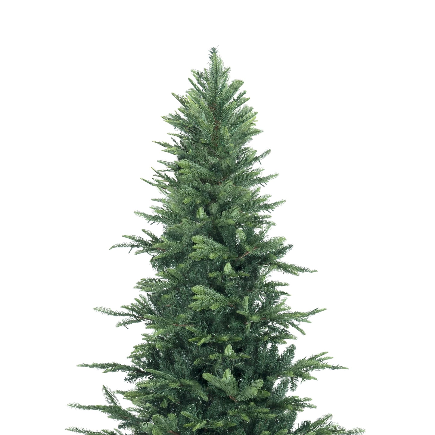 Naomi Home 9ft Nordic Christmas Tree with Lights, Realistic Charming Christmas Tree Prelit with 2106 Branch Tips, 1100 Warm Lights and Metal Stand, Aritificial Christmas Tree