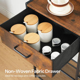 HOOBRO Coffee Bar Cabinet, Farmhouse Coffee Stand Station, 6 Tiers Kitchen Station Table with Drawer, Kitchen Bar Table for Small Space, Buffet Sideboard Cabinet with Storage, Rustic Brown BF77KF01 HOOBRO