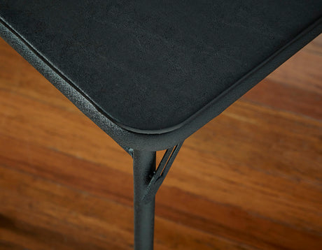 COSCO 20" x 48" Vinyl Top Folding Table, Black Cosco