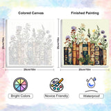 Yezavesu Framed Paint by Numbers Kit for Adults Beginner & Kids Ages 8-12, Book Paint by Numbers Without Easel, DIY Number Painting for Adults Flowers for Home Wall Decor Gift 10x 10 inch Yezavesu