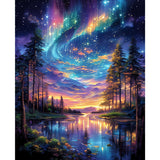 obterie Starry Night Paint by Numbers Kit for Adults Beginner Tree Oil Painting Kit Adult Paint by Number Kits on Canvas DIY Painting for Beginners Art by Numbers for Gifts Home Wall Decor 16x20 Inch obterie