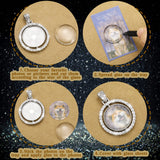 27 Pieces Rhinestone Bezel Pendant Trays Set Including 9 Pieces Double-Sided Sublimation Blank Pendant Trays 1 Inch Bezel Pendant Trays Round Pendant Charms with 18 Transparent Glass (Silver) Ferraycle