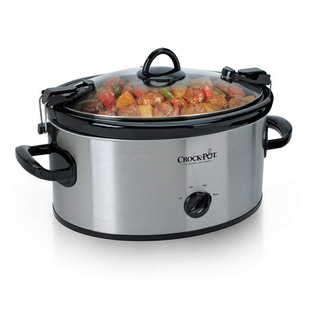 Crock-Pot Cook and Carry 6 Quart Manual Portable Slow Cooker and Food Warmer, Stainless (SCCPVL600-S) Crock-Pot