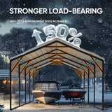 ADVANCE OUTDOOR Metal Roof Carports Kits 12x20 ft Heavy Duty Steel Car Canopy Hard Top Garage ADVANCE OUTDOOR