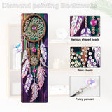 4 Pack Diamond Painting Bookmark Kits Theme of Dreamcatcher, Special Shaped Diamond Art Bookmarks with Pendant, DIY Handmade Crafts Home Office Supplies Reading Bookmark, Perfect Gift for Book Lovers Focart