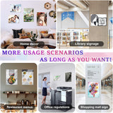 HYHOSHI 4Pack 7.87x11.8inch Sublimation Glass Photo Blanks, Wall Mount Tempered Glass Sublimation Blank Sign, Sublimation Blank DIY Picture Wall Frame Poster for Home Decor HYHOSHI