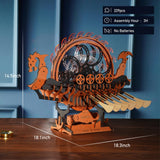 ROKR 3D Wooden Puzzle for Adults, 3-Hour Build, Viking Dragon Ship with LED Lights, Model Kits for Adults to Build, Ideal Gift for Boys and Men ROKR