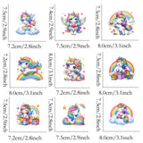 9pcs Unicorn Rainbow Birthday Iron On Decals Thermal Transfer Stickers for Clothing Appliqued Sublimation Patches Iron On Transfer Designs Heat Press Vinyl for Shirts Pillow Covers Amazingxy