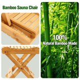 WSBXBB Bamboo Sauna Chair, Portable Steam Sauna Chair Indoor, Steam Sauna Seat, Great for Portable Sauna Box for Home, Steam Sauna Accessories. Outdoor Camping Fishing Beach Chair WSBXBB