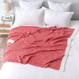 MIULEE Christmas Red Super Soft Throw Blanket for Couch, Cozy Fluffy Warm Blankets Knit Throw Blankets for Sofa, Bed, Chair, Living Room, Camping, Picnic, 50 x 60 inch MIULEE