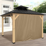 Coastshade Gazebo Pergola Canopy Panel Sidewalls Replacement 10ft Gazebo Pergola Privacy Panels Sidewall for Gazebos with 12Curtain Rings &12Rail Hooks, Khaki CoastShade