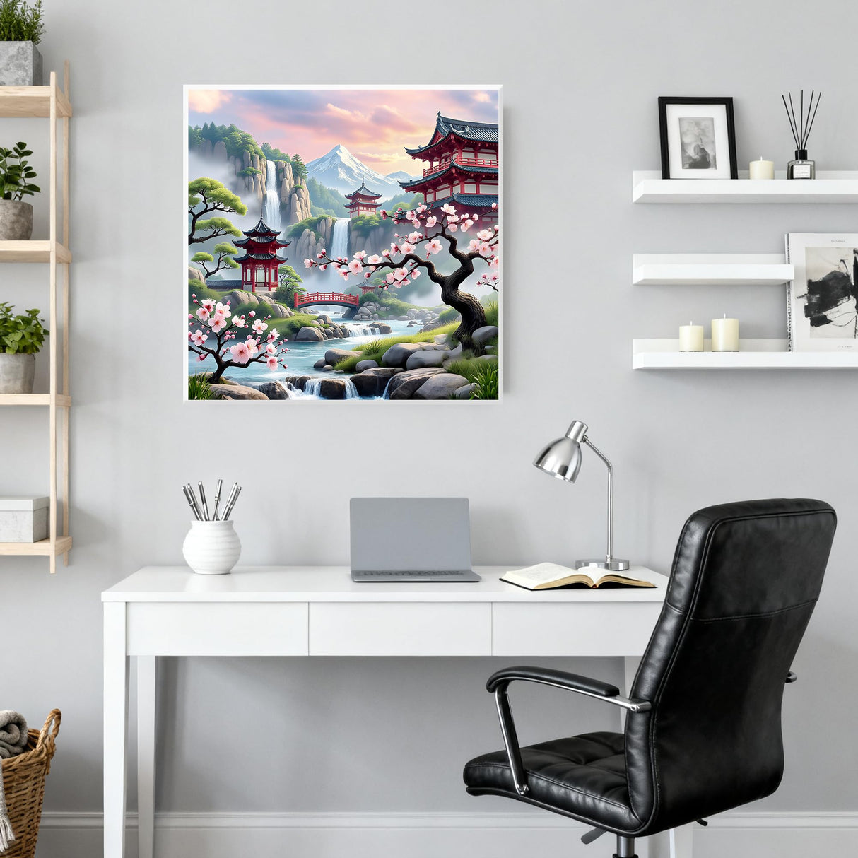 Apostle Plum Blossom Diamond Art Kits for Adults, 5D Diamond Painting Kits for Beginners, DIY Full Drill Round Rhinestone Gem Art Crafts Paintings for Home Wall Decor Gifts 13.8x13.8 inch Apostle