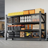 Yizosh 71" W Metal Garage Storage Shelves,5000LBS Heavy Duty 4-Shelf Adjustable Steel Organization Shelving,Utility Rack Shelf,71" W x 24" D x 69" H for Basement,Warehouse,Industrial Yizosh