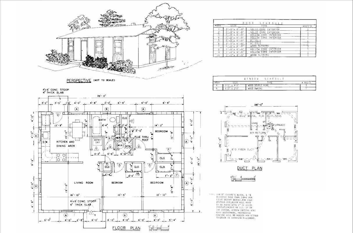 Generic 26x38 Three Bedroom Tiny Home Plans | Single Story | 936sqft | Wooden Modern Tiny Home Blueprints Generic