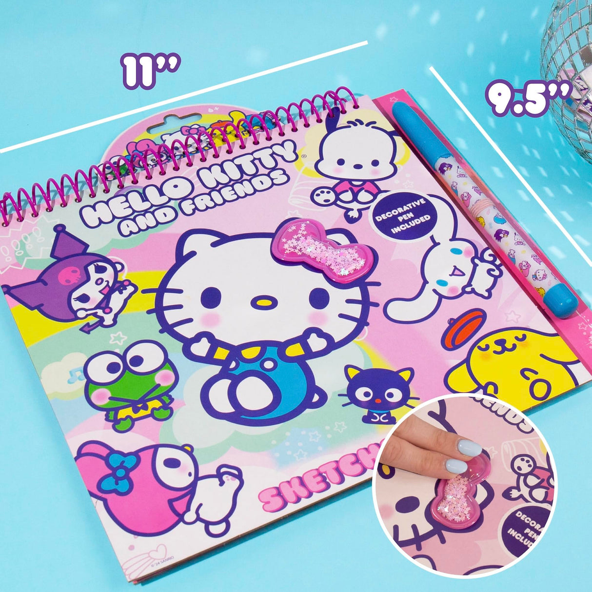 Hello Kitty and Friends Café Sketchbook, 20-Page Hello Kitty Notebook & Pen, Cute Classroom Supplies, Coloring Book, Hello Kitty School Supplies, Kawaii School Supplies, Sanrio Stationery Horizon Group USA