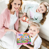 Wooden Educational Jigsaw Puzzles for Preschool Kids Ages 3-5, 4-Pack with 20 Pieces Unicorn Princess Wood Puzzles Set, Toddler Brain Teaser Toys, Preschool Gifts for Boys Girls Ages 3 4 5 6 NASHRIO