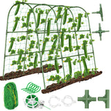 Cucumber Trellis for Raised Bed 65"×48", Garden Arch Trellis for Climbing Plants Outdoor, Metal Garden Trellis for Vegetables, Cucumber Trellis for Tomato, Bean, Pea, Grape, Plant, Squash Tetutor