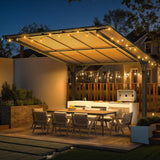 AECOJOY 10' x 10' Gazebo on Clearance, Outdoor Pergola Carport for Patio, Freestanding Lean to Hard Top Pergolas and Gazebos Clearance with Roof, Wall-Mounted Heavy Duty Awnings for Patio, Decks AECOJOY