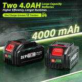 TaskStar 2-in-1 Electric Grease Gun Kit with 2X 4000mAh Batteries, [Much Easier to Use] Cordless Grease Gun with 90 Degree Grease Gun Coupler Adapter, Battery Powered Grease Gun with Bright LED Light TaskStar