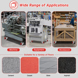 Nefish 4 Inch Heavy Duty Casters Wheels, Industrial Grade Polyurethane Casters Set of 4 with Dual Ball Bearing, Solid Polyurethane Wheel 2500 Lb, Plate Swivel Casters for Cart, Industrial, Machine Nefish