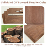 CertBuy 4 Pack Walnut Plywood 12 x 12 Inch, 1/5" Walnut Crafts Wood for Crafts, 5mm Thickness Plywood for Laser Cutting and Engraving, Walnut Unfinished Wood for Craft, CNC Cutting, Painting, Fretwork CertBuy