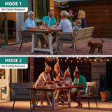 YITAHOME 4 Pieces Patio Furniture Set, Outdoor Wicker Conversation Sectional L-Shaped Sofa with 5 Seater for Backyard, Porch, Boho Detachable Lounger with Thickness Cushions and Side Table - Grey YITAHOME