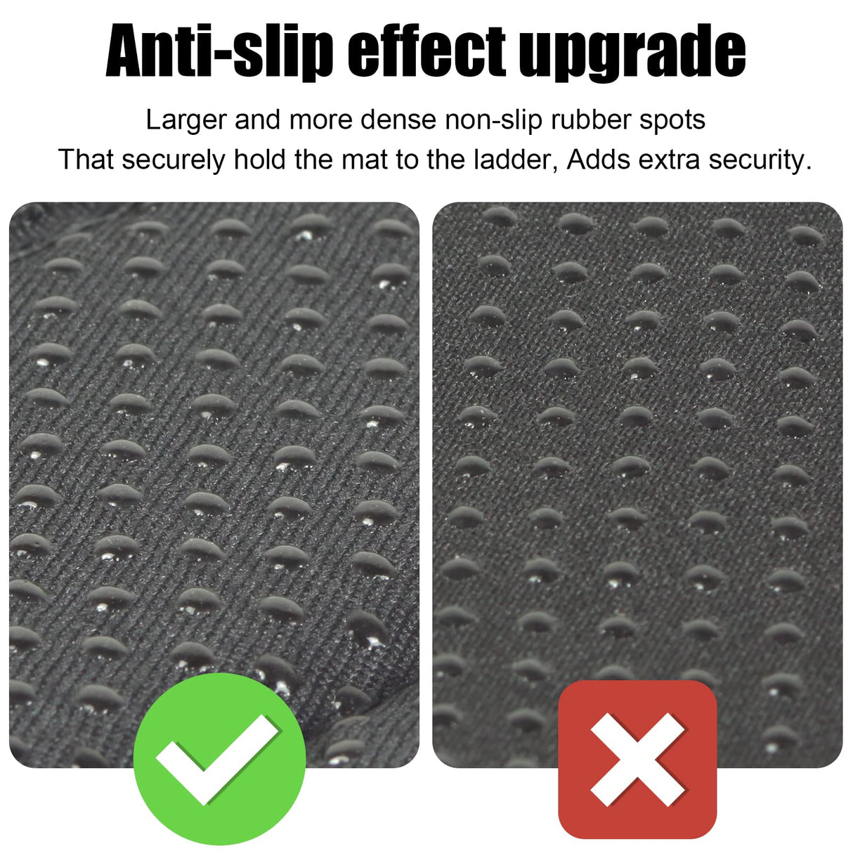 SANJHFF 4 Pcs Bunk Bed Ladder Pads,with 8 Adjustable Hook & Loop Straps,Bunk Bed Ladder Cover,Ladder Step Pads Loft Bed, Suitable for Safe and Comfortable Climbing,10x10 Inch (Ladder Not Included) SANJHFF