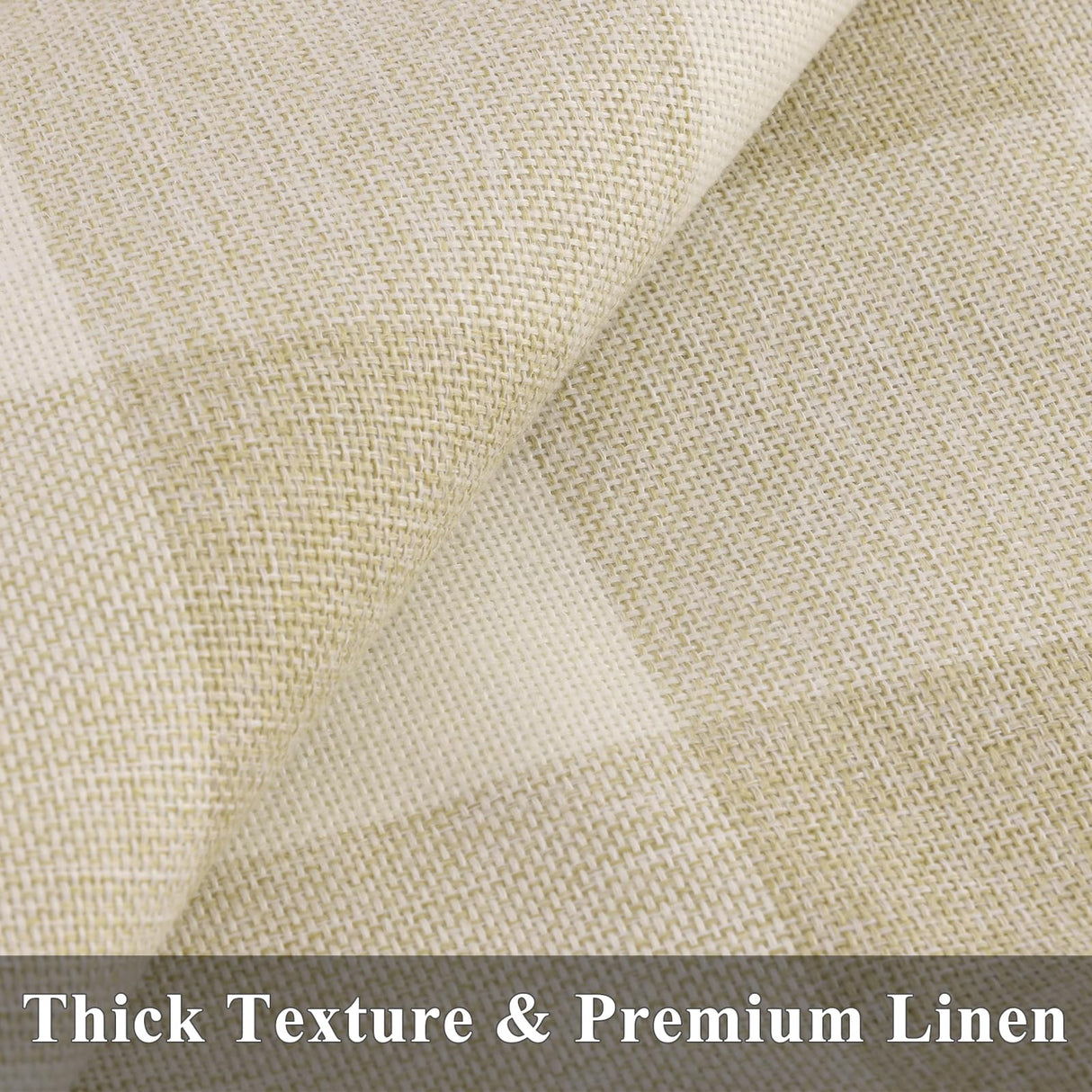 decorUhome Christmas Buffalo Plaid Check Throw Pillow Covers 18x18 Set of 2, Outdoor Linen Decorative Farmhouse Gingham Pillow Covers with Stitched Edge for Bed Couch Sofa, Cream White and Beige decorUhome