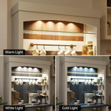 CABIHOME Farmhouse Coffee Bar Cabinet with Storage LED Buffet Cabinet 72" Coffee Hutch Cabinet Large Kitchen Sideboard with Wine Rack/Glass Shelf for Kitchen, Dining Room, Living Room CABIHOME